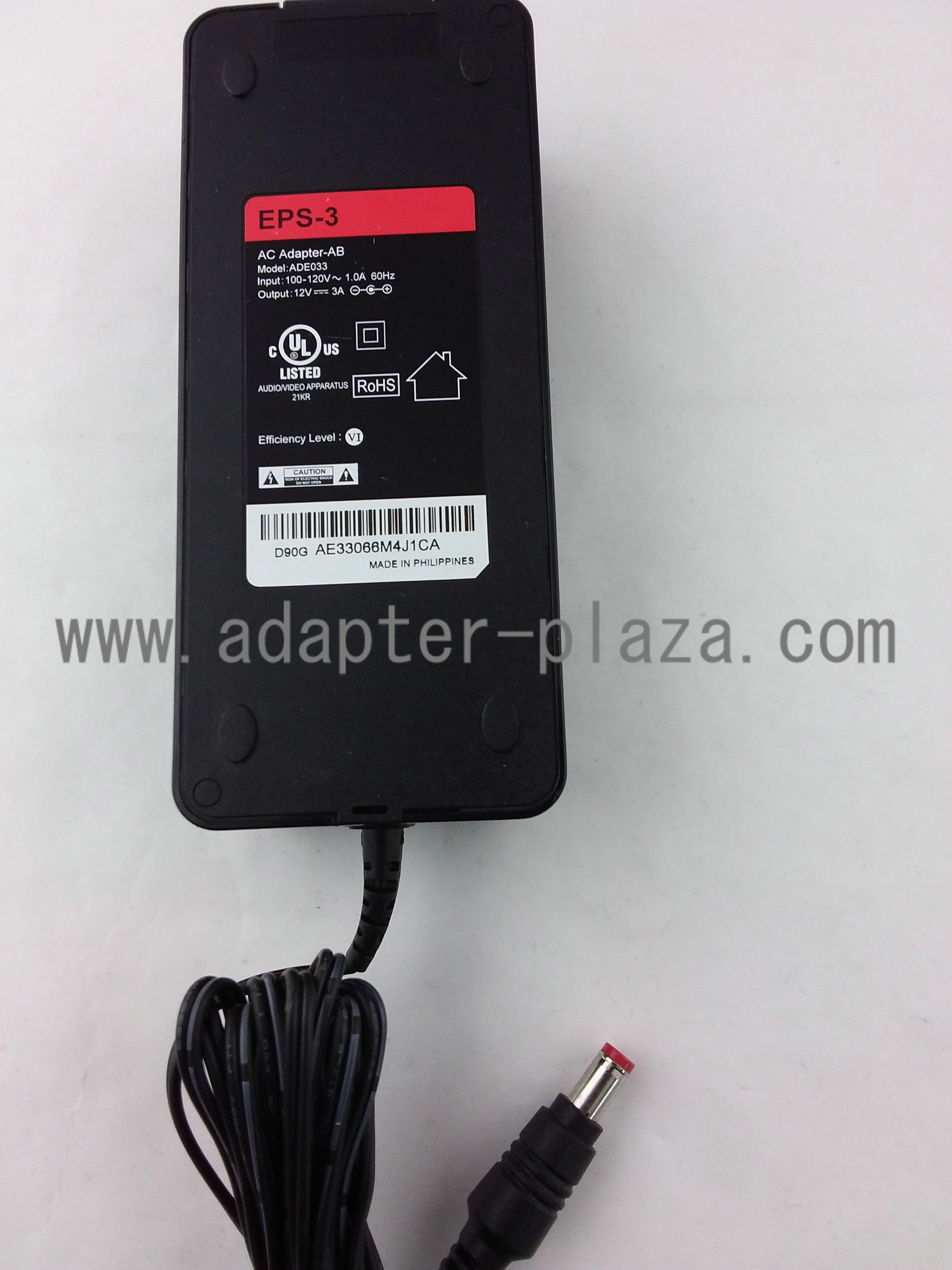 Original 12V 3A Ac Adapter ADE033 Power Adapter Cable Cord Box Adaptor - Click Image to Close